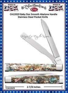 W.R. Case & Sons Cutlery  CA12029 Case XX Baby Doc Smooth Abalone Handle Stainless Steel Pocket Knife