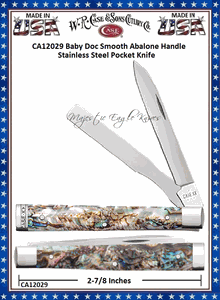 W.R. Case & Sons Cutlery  CA12029 Case XX� Baby Doc Smooth Abalone Handle Stainless Steel Pocket Knife