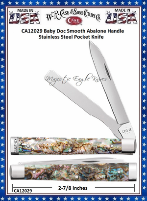 W.R. Case & Sons Cutlery CA12029 Case XX™ Baby Doc Smooth Abalone Handle Stainless Steel Pocket Knife W.R. Case & Sons Cutlery CA12029 Case XX™ Baby Doc Smooth Abalone Handle Stainless Steel Pocket Knife