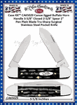 W.R. Case & Sons Cutlery CA65029 Case XX� Canoe Jigged Buffalo Horn Handle Stainless Steel Pocket Knife