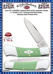 W.R. Case & Sons Cutlery CA63836 Case XX™ Lockback Mint Green Synthetic Handle 3" Closed 2-1/4" Locking Drop Point Blade Stainless Steel Pocket Knife W.R. Case & Sons Cutlery CA63836 Case XX™ Lockback Mint Green Synthetic Handle 3" Closed 2-1/4" Locking Drop Point Blade Stainless Steel Pocket Knife