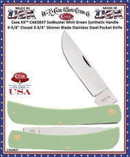 W.R. Case & Sons Cutlery CA63837 Case XX™ Sodbuster Mint Green Synthetic Handle 4-5/8" Closed 3-3/4" Skinner Stainless Steel Pocket Knife W.R. Case & Sons Cutlery CA63837 Case XX™ Sodbuster Mint Green Synthetic Handle 4-5/8" Closed 3-3/4" Skinner Stainless Steel Pocket Knife