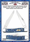 W.R. Case & Sons Cutlery CA63737 Case XX� Muskrat Blue Sycamore Wood Handle 3-7/8" Closed 3" Clip Point 3" Clip Point Blade Stainless Steel Pocket Knife 