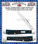 W.R. Case & Sons Cutlery CA51865 Case XX™ Slimline Trapper Peachseed Jig Mediterranean Blue Bone Handle 4-1/8" Closed 3-1/4" Clip Blade Stainless Steel Pocket Knife W.R. Case & Sons Cutlery CA51865 Case XX™ Slimline Trapper Peachseed Jig Mediterranean Blue Bone Handle 4-1/8" Closed 3-1/4" Clip Blade Stainless Steel Pocket Knife