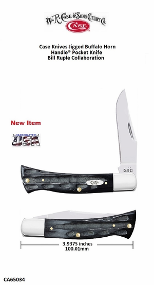 W.R. Case-Sons Cutlery CA65034 Case XX™ Axe Jigged Buffalo Horn Handle 4" Closed 3-1/4" Clip Blade Stainless Steel Pocket Knife W.R. Case-Sons Cutlery CA65034 Case XX™ Axe Jigged Buffalo Horn Handle 4" Closed 3-1/4" Clip Blade Stainless Steel Pocket Knife
