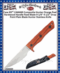 W.R. Case & Sons Cutlery CA66660 Case XX� Composite Hunter Orange Peel Hardwood Handle Fixed Blade 9-1/4" Overall 4-1/2" Drop Point Plain Blade 420HC Stainless Steel Pocket Knife 