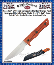 W.R. Case & Sons Cutlery CA66660 Case XX™ Composite Hunter Orange Peel Hardwood Handle Fixed Blade 9-1/4" Overall 4-1/2" Drop Point Plain Blade 420HC Stainless Steel Pocket Knife W.R. Case & Sons Cutlery CA66660 Case XX™ Composite Hunter Orange Peel Hardwood Handle Fixed Blade 9-1/4" Overall 4-1/2" Drop Point Plain Blade 420HC Stainless Steel Pocket Knife