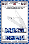 W.R. Case & Sons Cutlery CA50720 Case XX� Trapper Blue Crackle Kirinite Handle 4-1/8" Closed 3-1/4" Clip 3-1/4" Spey Plain Blade Tru-Sharp Stainless Steel Pocket Knife