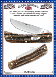 W.R. Case & Sons Cutlery CA65310 Case XX 6.5 Burnt Bone Stag Handle Sod Buster Jr Knife