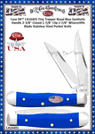 W.R. Case & Sons Cutlery CA16401 Case XX� Tiny Trapper Royal Blue Synthetic Handle 2-3/8" Closed 1-7/8" Clip 1-7/8" Wharncliffe Blade Stainless Steel Pocket Knife