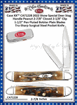 W.R. Case & Sons Cutlery CA71228 Case XX� 2022 Show Special Deer Stag Peanut 2-7/8" Closed 2-1/8" Clip 1-1/2" Pen Plain Blades Fluted Bolster Tru-Sharp Surgical Stainless Steel Pocket Knife  