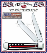 W.R. Case & Sons Cutlery CA7311 Case Red Line Smooth Natural Bone Handle Color Wash 3 1/2" Closed Clip & Spey Plain Blades Mini Trapper Pocket Knife W.R. Case & Sons Cutlery CA7311 Case Red Line Smooth Natural Bone Handle Color Wash 3 1/2" Closed Clip & Spey Plain Blades Mini Trapper Pocket Knife