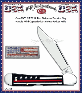 W.R. Case & Sons Cutlery CA7312 Case Red Line Smooth Natural Bone Handle Color Wash 3-5/8" Closed Locking Clip Plain Blade Mini Copperlock Pocket Knife