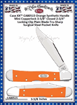 W.R. Case & Sons Cutlery CA80515 Case XX� Smooth Orange Delrin Synthetic Handle Mini Copperlock Tru-Sharp Surgical Stainless Steel Pocket Knife 