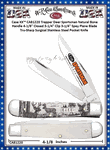 W.R. Case & Sons Cutlery CA81220 Case XX� Trapper Deer Sportsman Natural Bone Handle 4-1/8" Closed 3-1/4" Clip 3-1/4" Spey Plane Blade Tru-Sharp Surgical Stainless Steel Pocket Knife