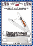 W.R. Case & Sons Cutlery CA81223 Case XX� Trapper Bear Sportsman Natural Bone Handle 4-1/8" Closed 3-1/4" Clip3-1/4" Spey Plane Blade Tru-Sharp Surgical Stainless Steel Pocket Knife