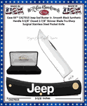 W.R. Case & Sons Cutlery CA27015 Case XX� Sod Buster Jr Jeep Smooth Black Synthetic Bone Handle 3-5/8" Closed 2-7/8" Skinner Plain Blade Tru-Sharp Surgical Stainless Steel Pocket Knife
