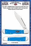 W.R. Case & Sons Cutlery Case XX� Case XX� CA68902 Case XX� Mini Copperlock Light Blue Synthetic Handle 3-5/8" Closed 2-3/4" Locking Clip Blade Stainless Pocket Knife