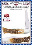 W.R. Case-Sons Cutlery Case XX� CA10799 Axe Peach Seed Jig Amber Bone Handle 4" Closed 3-1/4" Clip Blade Stainless Steel Pocket Knife