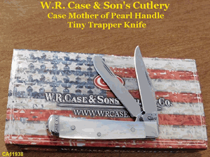 W.R. Case & Sons Cutlery CASE XX CA11938 Mother of Pearl Tiny Trapper Knife W.R. Case & Sons Cutlery CASE XX CA11938 Mother of Pearl Tiny Trapper Knife