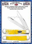 W.R. Case & Sons Cutlery Case XX� CA20030 Trapper Yellow Bone Handle 4-1/8" Closed 3-1/4" Clip 3-1/4" Spey Stainless Steel Pocket Knife