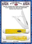 W.R. Case & Sons Cutlery Case XX� CA20031 Case XX� Mini Trapper Yellow Bone Handle 3-1/2" Closed 2-3/4" Clip 2-3/4" Wharncliffe Stainless Steel Pocket Knife 