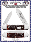 W.R. Case & Sons Cutlery Case XX� CA33713 Chevy Corvette Mahogany Bone Canoe 3-5/8" Closed 2" Pen 2-5/8" Spear Point Tru-Sharp Surgical Stainless Steel Plain Blade Pocket Knife 