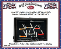 W.R. Case & Sons Cutlery Case XX� CA53016 Locking Black 18" Wood Knife Display Collectable 17 7/8''L X 2''W X 13 1/4''H