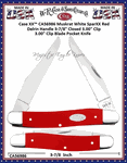 W.R. Case & Sons Cutlery Case XX� CA56986 Case XX Muskrat White SparXX Red Delrin Handle 3-7/8" Closed 3.00" Clip 3.00" Clip Blade Pocket Knife