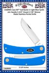 W.R. Case & Sons Cutlery Case XX™ CA68905Case XX™ Sod Buster Jr Light Blue Synthetic Handle 3-3/4" Closed 2-7/8" Skinner Blade Stainless Pocket Knife W.R. Case & Sons Cutlery Case XX™ CA68905Case XX™ Sod Buster Jr Light Blue Synthetic Handle 3-3/4" Closed 2-7/8" Skinner Blade Stainless Pocket Knife