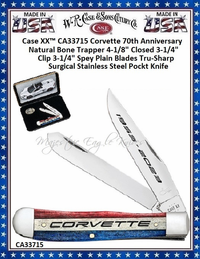 W.R. Case & Sons Cutlery Case XX� Trapper Corvette Natural Bone 33715 Stainless Pocket Knife