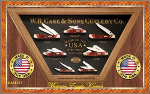 W.R. Case & Sons Cutlery Company CA51377 Case XX Slanted Bolster Dark Red Bone Mint Knife Set
