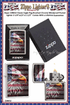 Zippo Windproof Lighter Z28652 Zippo Classic Bald Eagle Flag Brushed Chrome Windproof Pocket Lighter 2-1/4"x1/2"x1-1/2" Comes With a Lifetime Guarantee 
