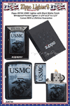 Zippo Windproof Lighter Z28744 Zippo USMC Lighter with Black Matte Finish Windproof Pocket Lighter 2-1/4"x1/2"x1-1/2" Comes With a Lifetime Guarantee