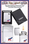 Zippo Windproof Lighter Z29072 Zippo Republican Elephant Pocket Lighter Windproof Pocket Lighter 2-1/4"x1/2"x1-1/2" Comes With a Lifetime Guarantee 