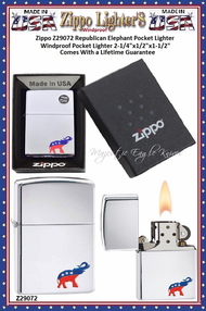 Zippo Windproof Lighter Z29072 Zippo Republican Elephant Pocket Lighter Windproof Pocket Lighter 2-1/4"x1/2"x1-1/2" Comes With a Lifetime Guarantee Zippo Windproof Lighter Z29072 Zippo Republican Elephant Pocket Lighter Windproof Pocket Lighter 2-1/4"x1/2"x1-1/2" Comes With a Lifetime Guarantee