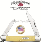 W.R. Case & Sons Presents CA109 Case XX� Yellow Synthetic Handle Pen CV Pocket Knife 