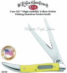 W.R. Case & Sons Presents CA120 Case XX� High-visibility Yellow Delrin Handle Fishing Stainless Pocket Knife   