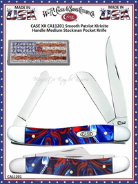 W.R. Case & Sons Presents CA11201 CASE XX Kirinite Patriot Synthetic Medium Stockman Knife
