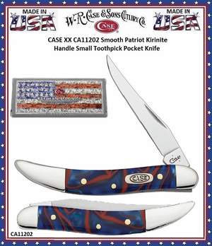 W.R. Case & Sons Presents CA11202 CASE XX Kirinite Patriot Synthetic Small Toothpick Knife