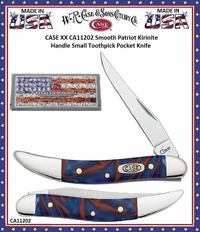 W.R. Case & Sons Presents CA11202 CASE XX Kirinite Patriot Synthetic Small Toothpick Knife