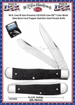 W.R. Case & Sons Presents CA14326 Case XX� Color Wash Blue Bone Ford Trapper Stainless Pocket Knife  