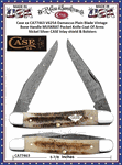 W.R. Case & Sons Presents CA77463  Case XX� Muskrat Damascus Vintage Bone Muskrat Pocket Knife 
