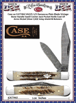 W.R. Case & Sons Presents CA77462  Case XX� Swell Center Jack V6225 1/2 SS Damascus Vintage Bone Pocket Knife