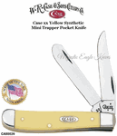 W.R. Case & Sons Presents CA80029 Case XX�Yellow Delrin Synthetic Handle Mini Trapper Pocket Knife