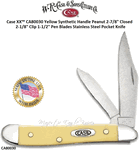 W.R. Case & Sons Presents CA80030 Case XX� Yellow Synthetic Handle Peanut Pocket Knife 