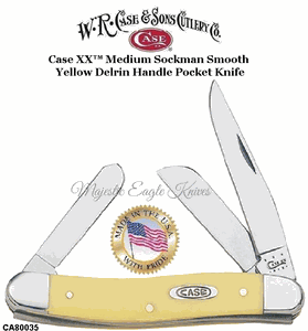 W.R. Case & Sons Presents CA80035 Case XX� Stockman Yellow Synthetic Handle Pocket Knife 