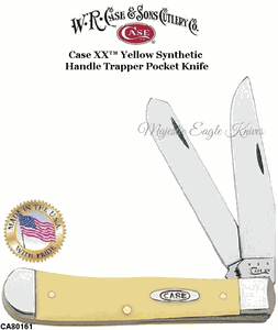 W.R. Case & Sons Presents CA80161 Case XX� Yellow Synthetic Handle Trapper Pocket Knife