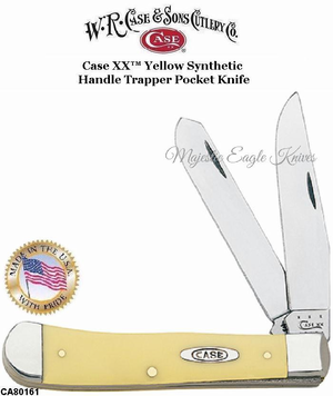 W.R. Case & Sons Presents CA80161 Case XX� Yellow Synthetic Handle Trapper Pocket Knife