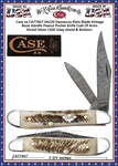 W.R. Case & Sons Presents  CA77467 Case XX� Peanut V6220 Damascus Vintage Bone Pocket Knife